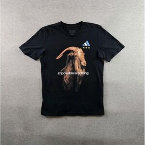 Adidas Lionel Messi Shirt Mens XS Black Argentina Futbol GOAT Impossible Nothing